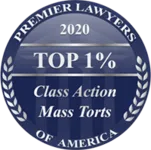 Premier Lawyers of America, Top 1%, Class Action and Mass Torts, 2020